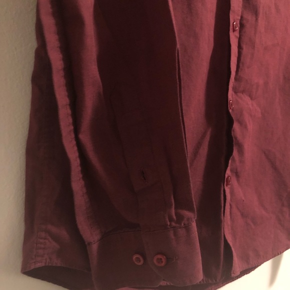 Burton London burgundy button up shirt - Picture 6 of 9